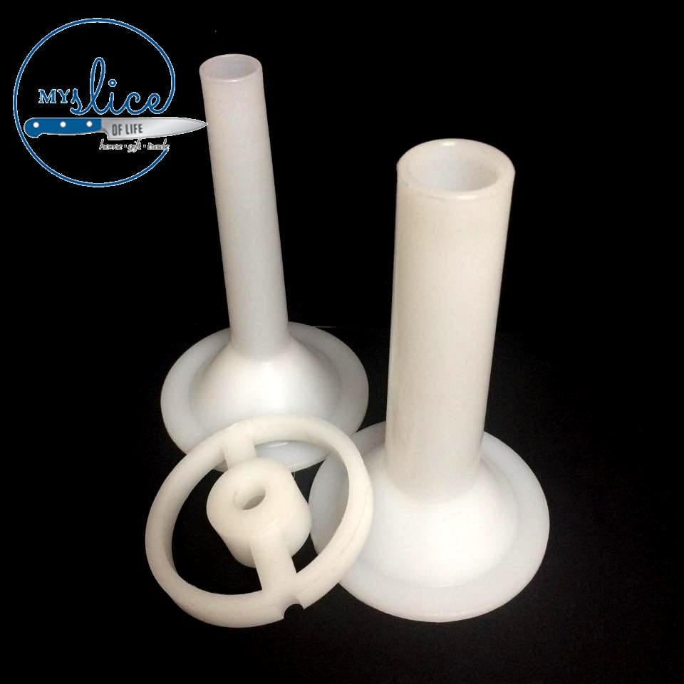 2 x Sausage Funnels & Support - Suits #10/12 Mincers