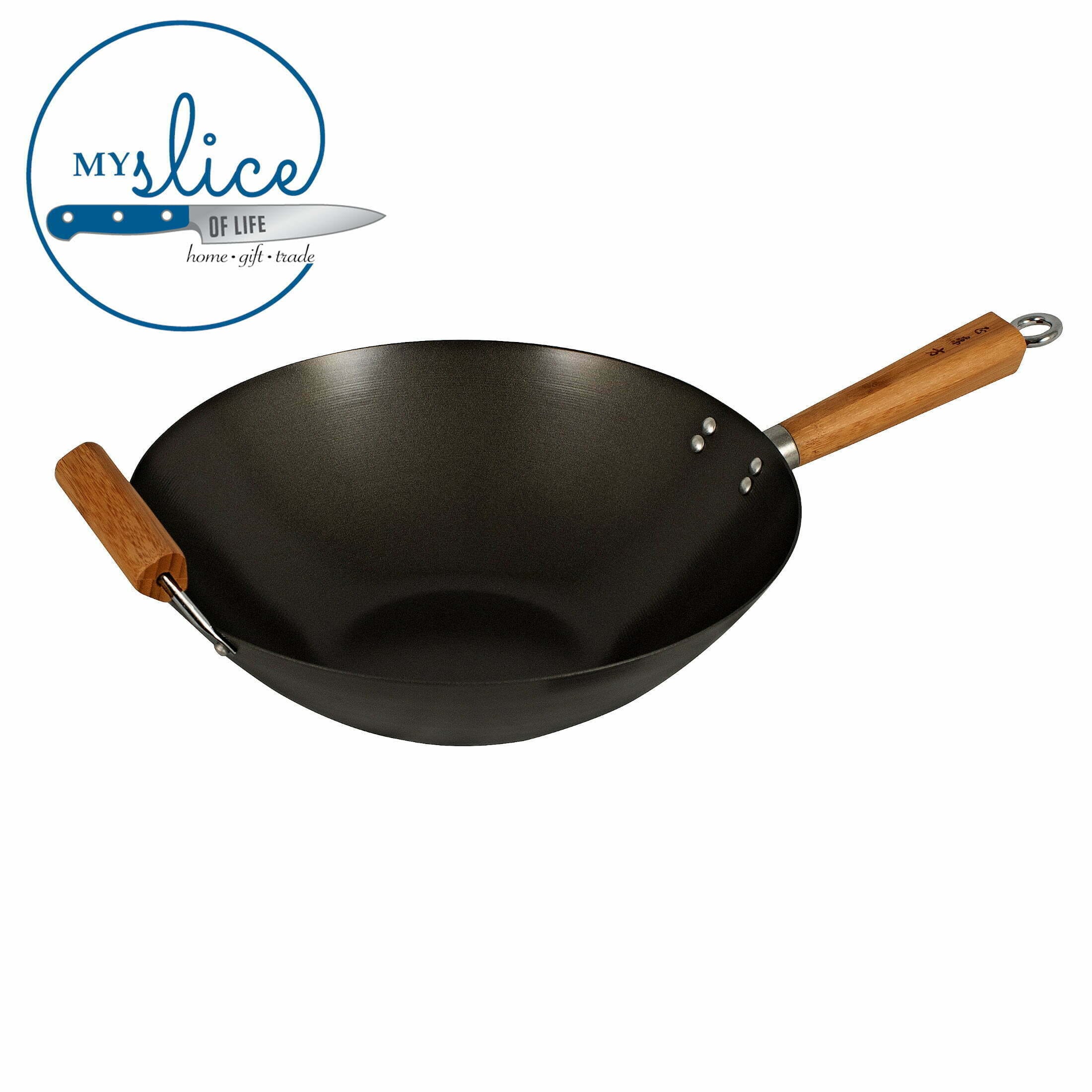 Avanti 35cm Non Stick Carbon Steel Wok