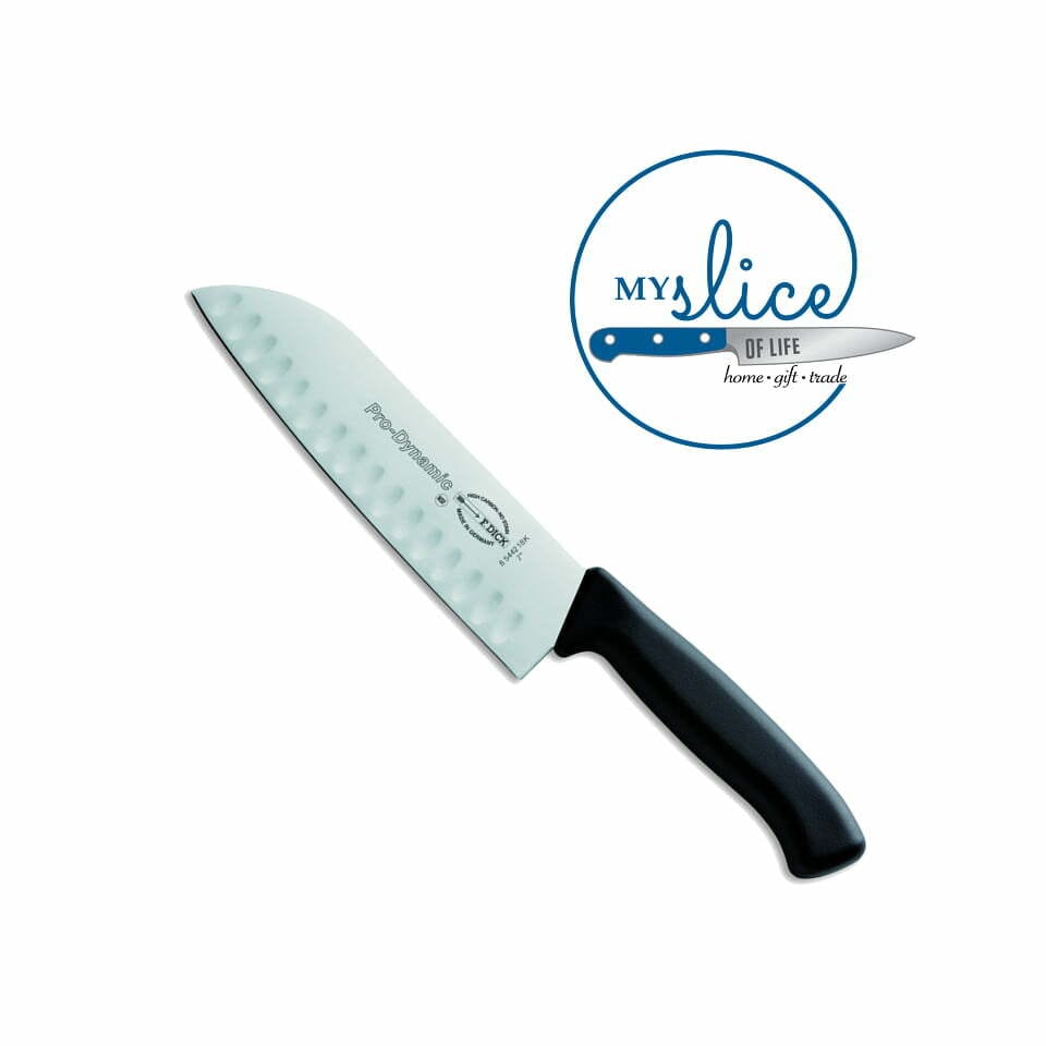F Dick 7"/18cm Pro-Dynamic Fluted Santoku 8544218K