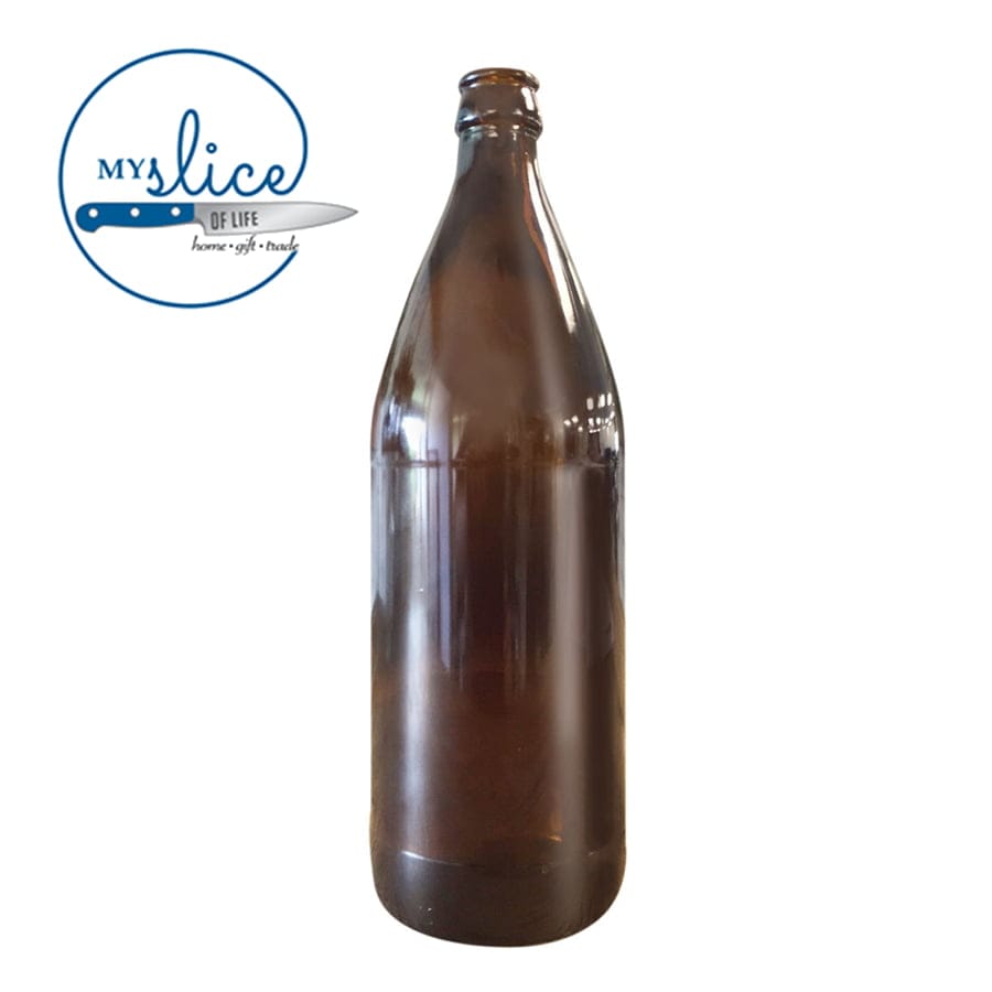 12x 750ml Amber Crown Seal Beer Bottles