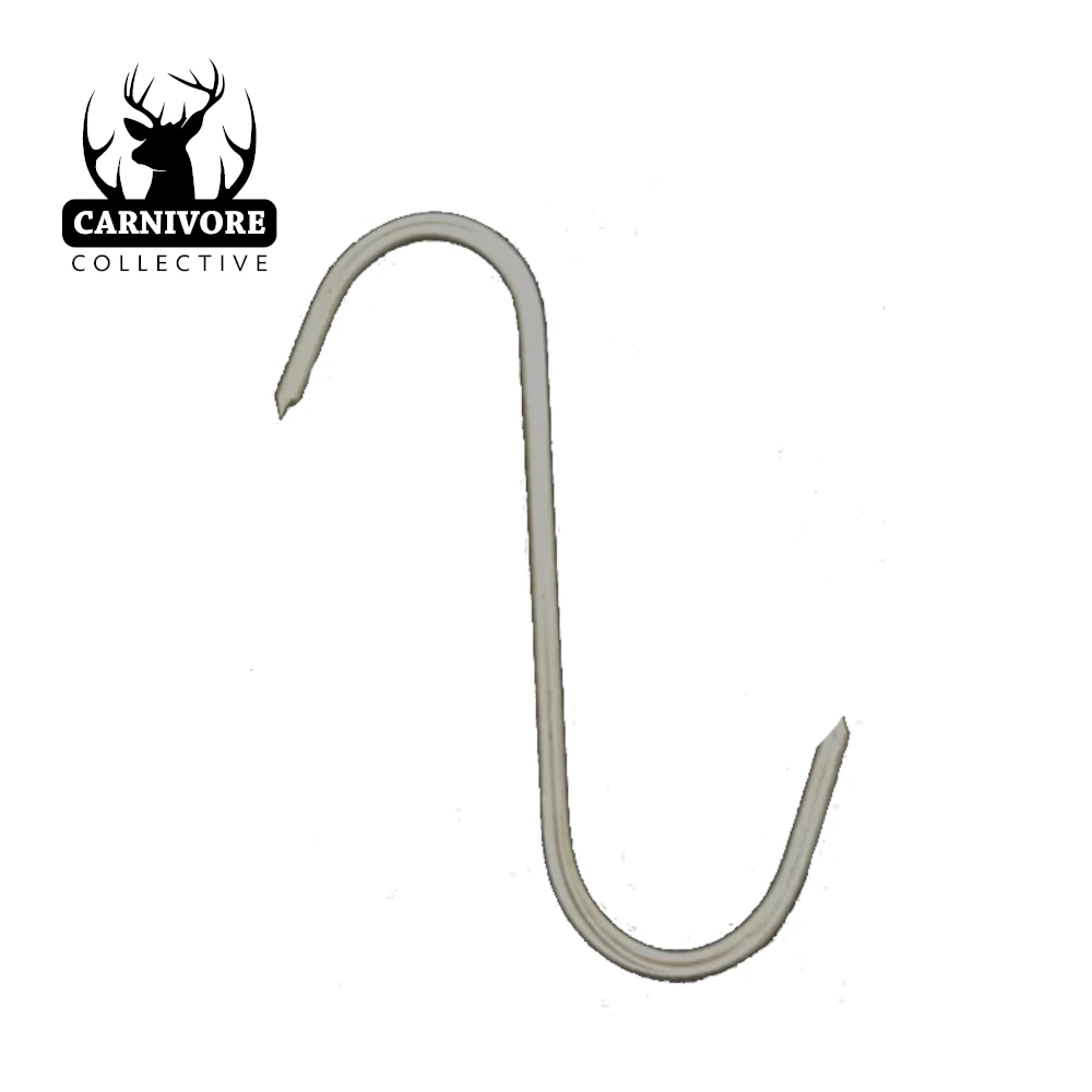 Carnivore Collective 1x 6′′ 'S' Meat Hook - Solid Stainless Steel