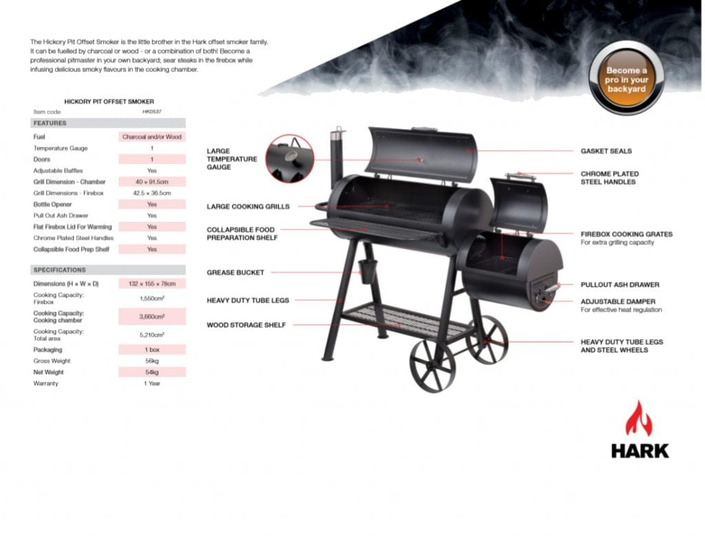 Hark Hickory Offset Smoker Pit HK0537 My Slice of Life