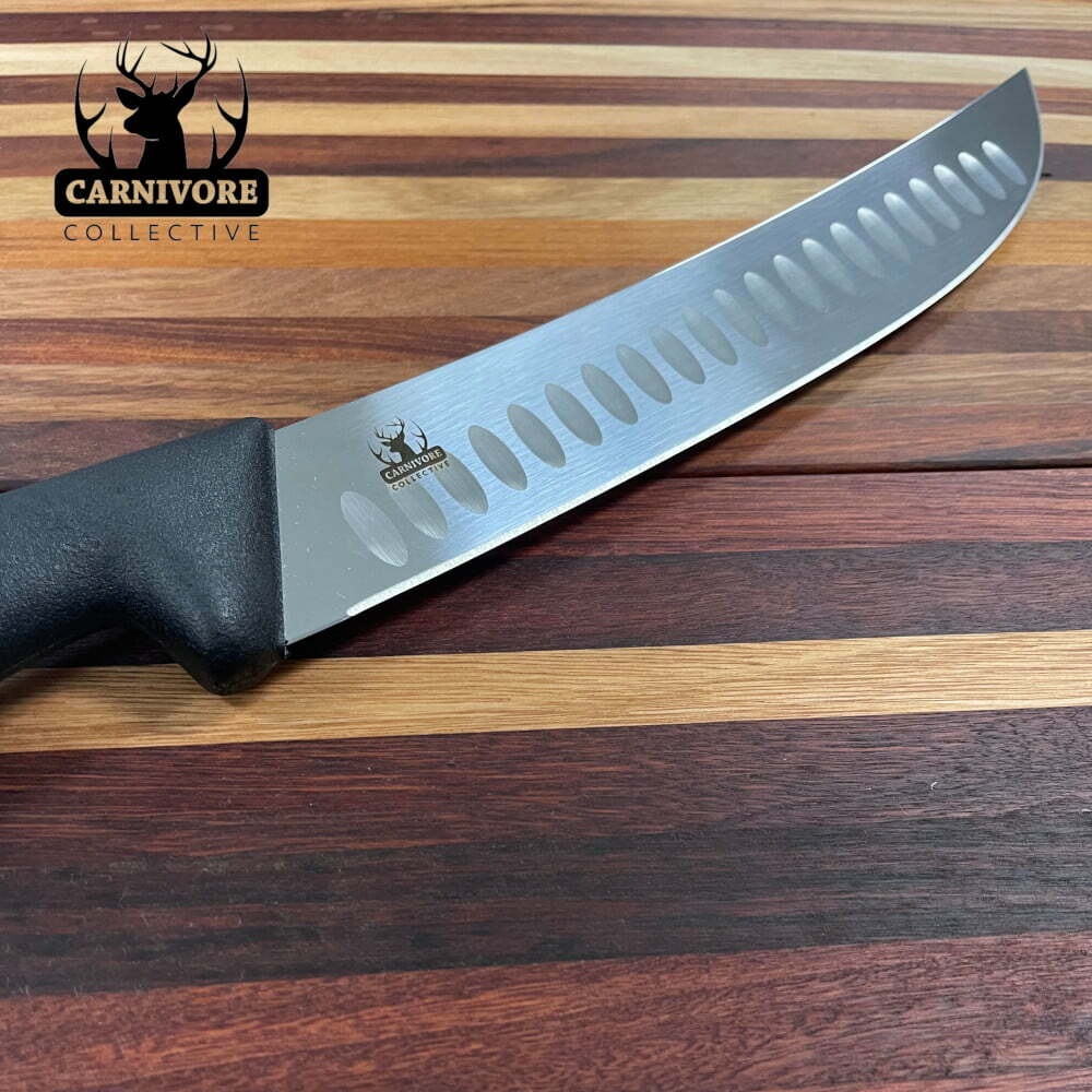 Carnivore Collective 10"/25cm Wide Blade Scalloped Cimeter Knife