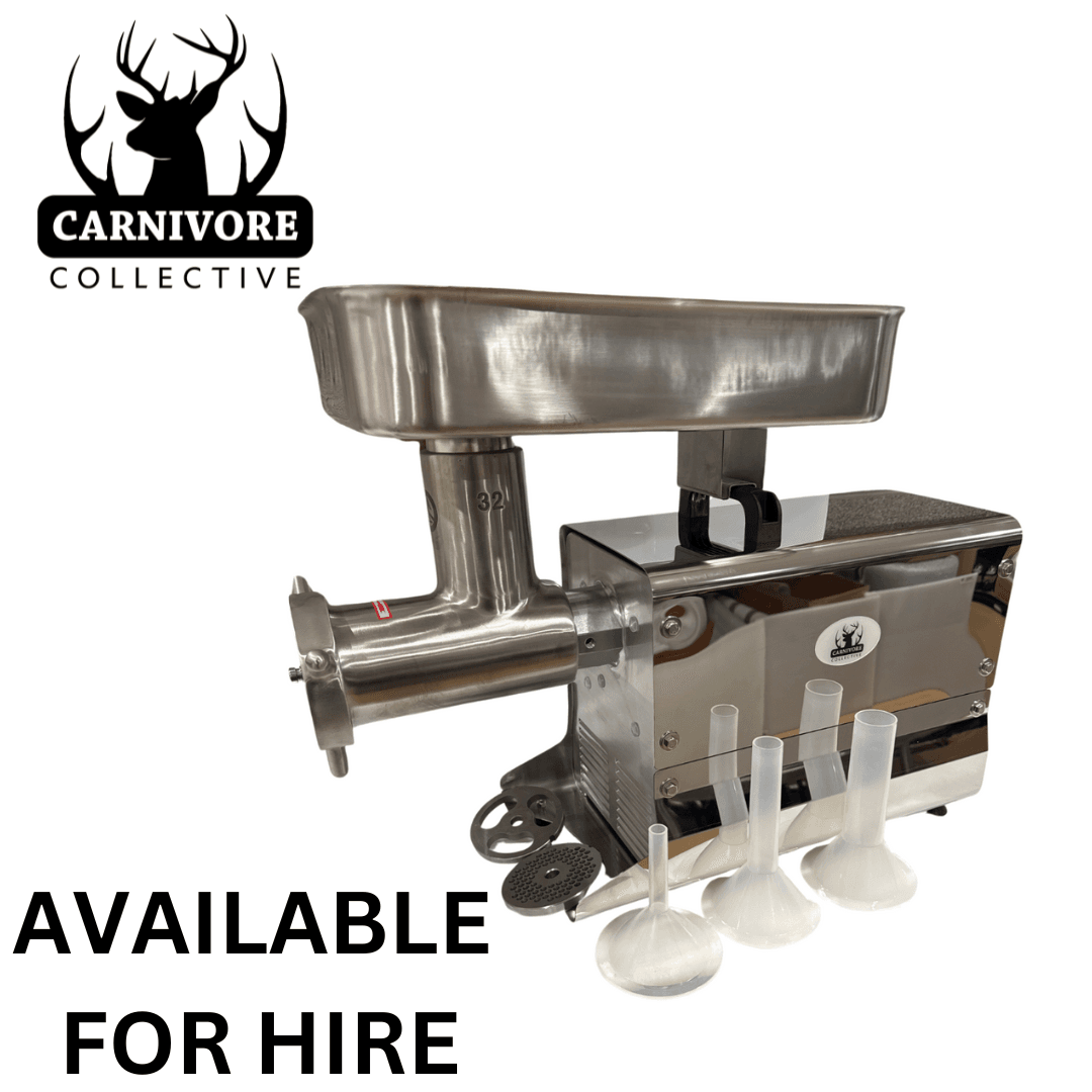 #32 Carnivore Collective Mincer with Attachments – HIRE per day or weekend