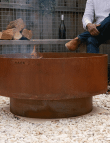 Hark Corten Steel 80cm Round Fire Pit (1)