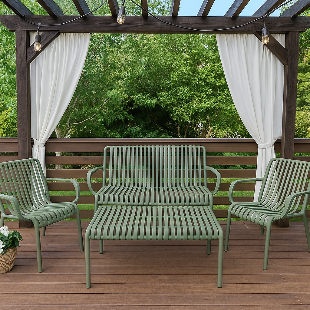 Verdin Outdoor Lounge Setting - Clover Green