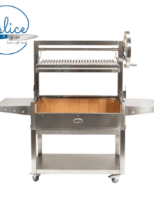 Flaming Coals Stainless Steel Parrilla BBQ With Rotisserie 885 x 550